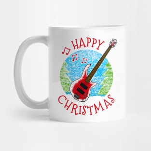 Christmas Bass Guitar Bassist Musician Xmas 2022 Mug